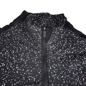 LULULEMON Run Briskly 1/2 Zip Black Magnetized Jacquard Black, Pullover, Size 6